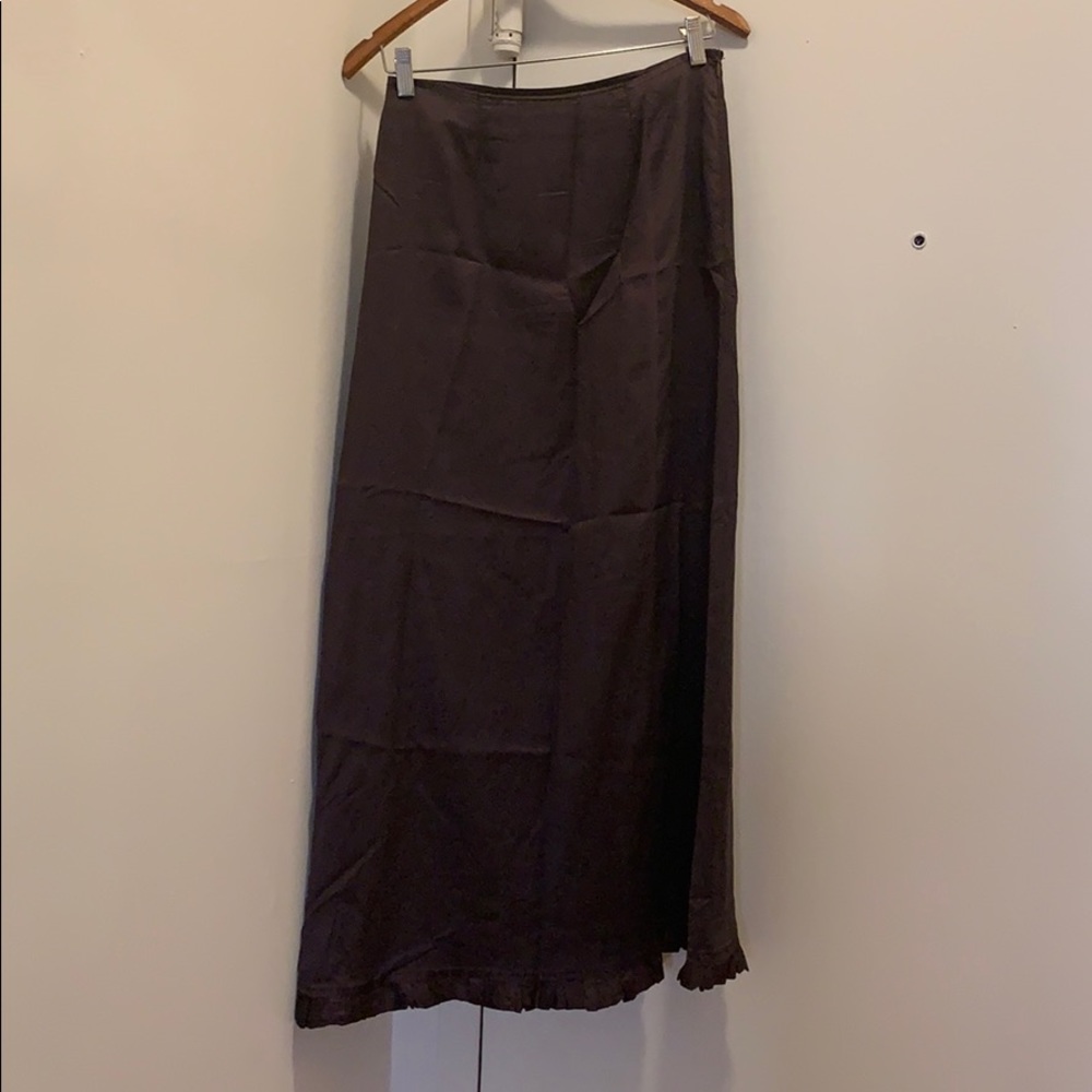 Anthropologie Silk Maxi Skirt
